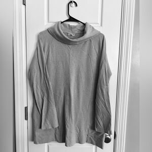 J. Jill Pure Jill Soft Touch Gray Cowl Neck Tunic Top with Pockets